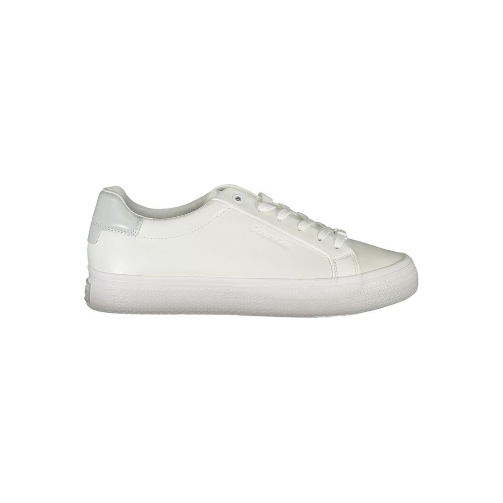 Calvin Klein Elegant White Sneakers with Contrast Detailing Calvin Klein