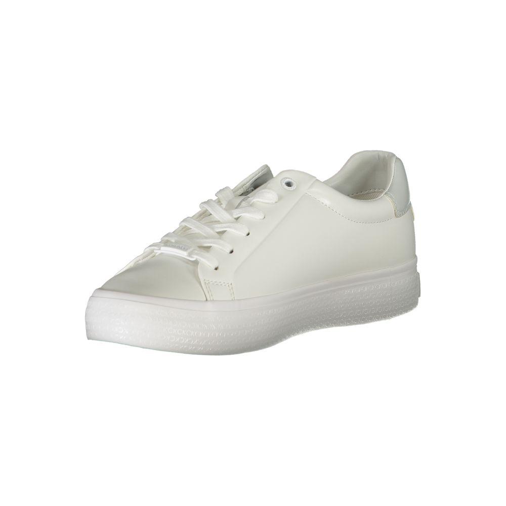 Calvin Klein Elegant White Sneakers with Contrast Detailing Calvin Klein