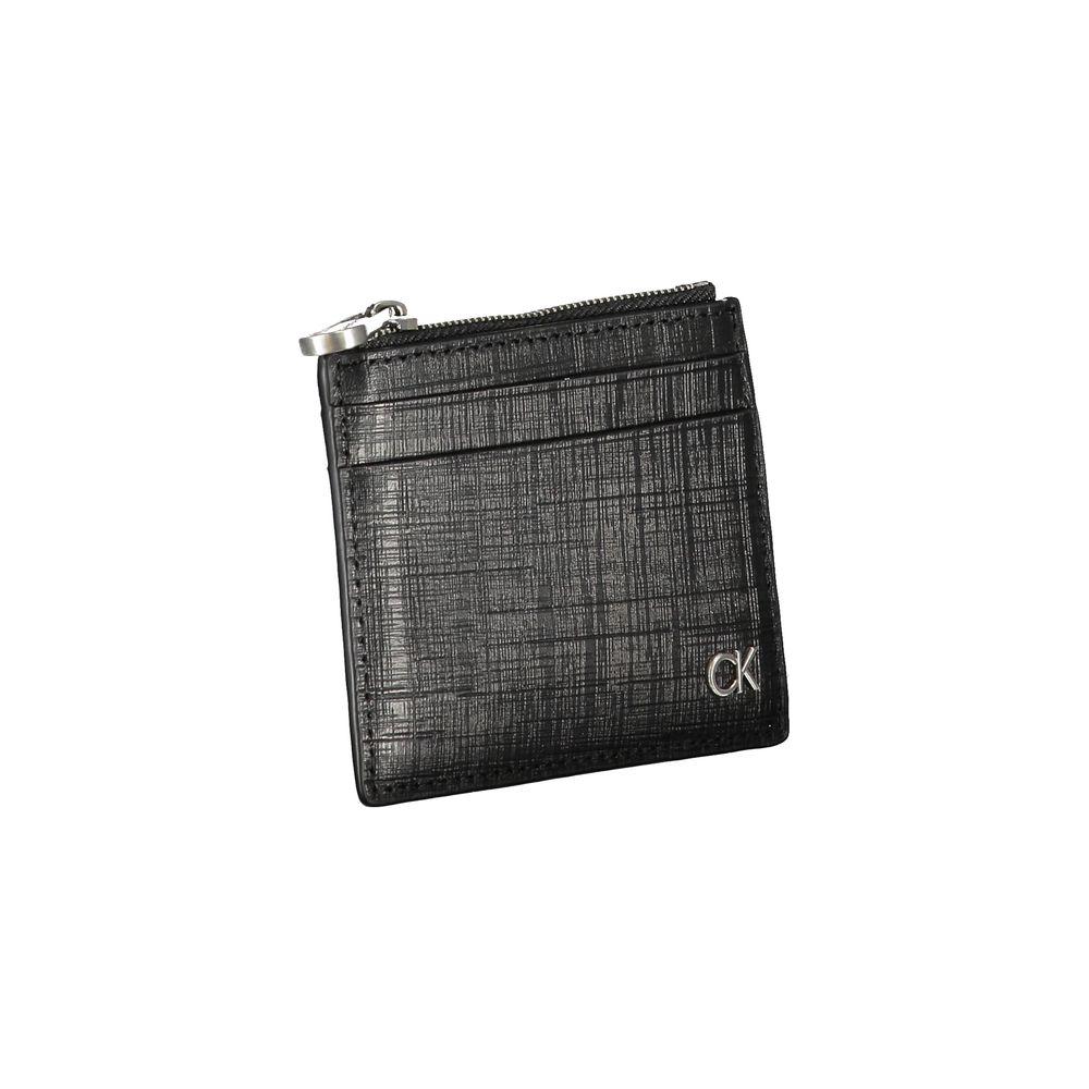 Calvin Klein Sleek Leather Card Holder with Zip Closure Calvin Klein