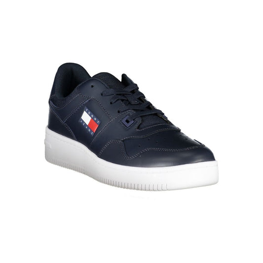 Tommy Hilfiger Blue Contrast Sneakers with Logo Detail Tommy Hilfiger