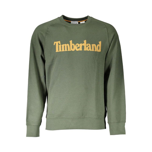 Timberland Green Round Neck Cotton Blend Sweater Timberland