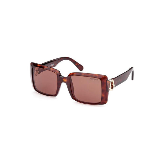 Moncler Chic Rectangular Brown Lens Sunglasses Moncler