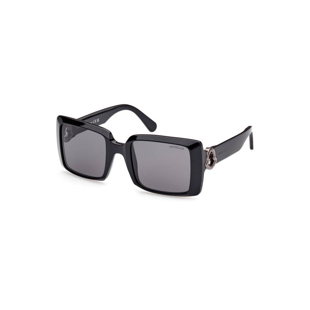 Moncler Chic Rectangular Black Lens Sunglasses Moncler