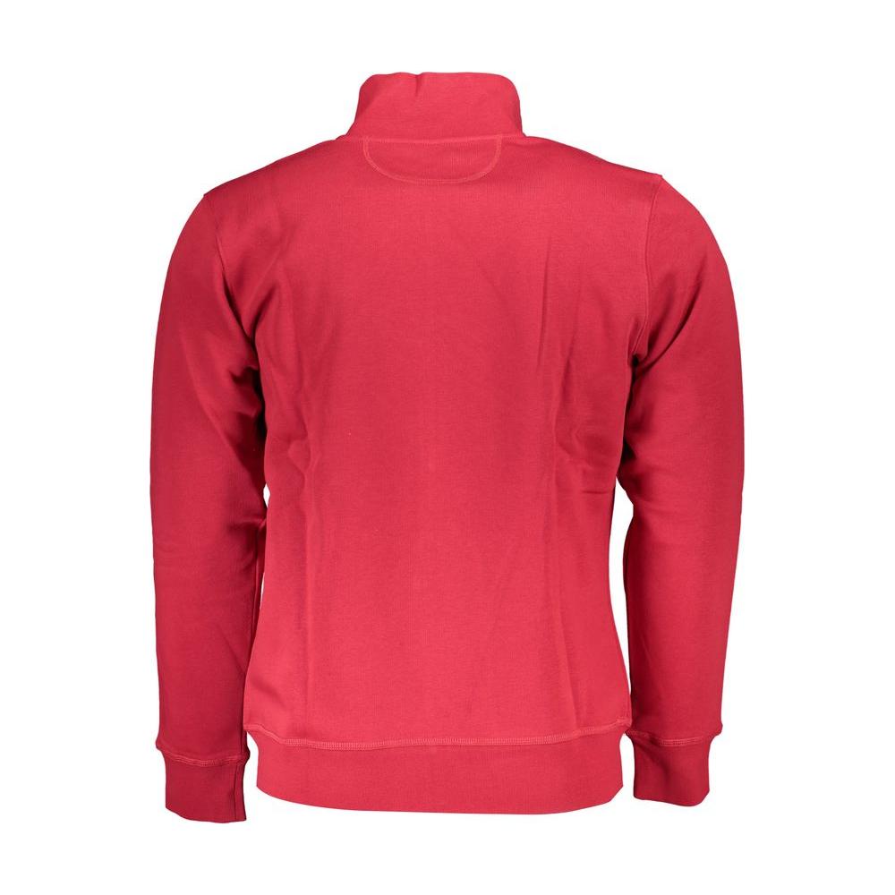 La Martina Chic Pink Fleece Sweatshirt with Contrast Detailing La Martina