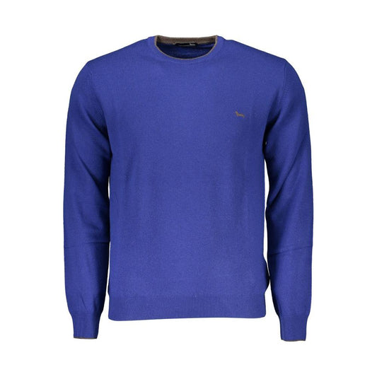 Harmont & Blaine Elegant Blue Crew Neck Cashmere Blend Sweater Harmont & Blaine