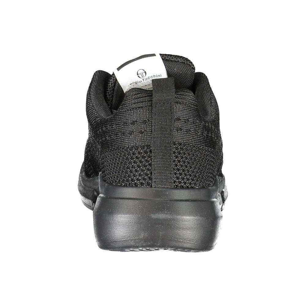 Sergio Tacchini Sleek Black Lace-up Sneakers with Contrast Detailing Sergio Tacchini