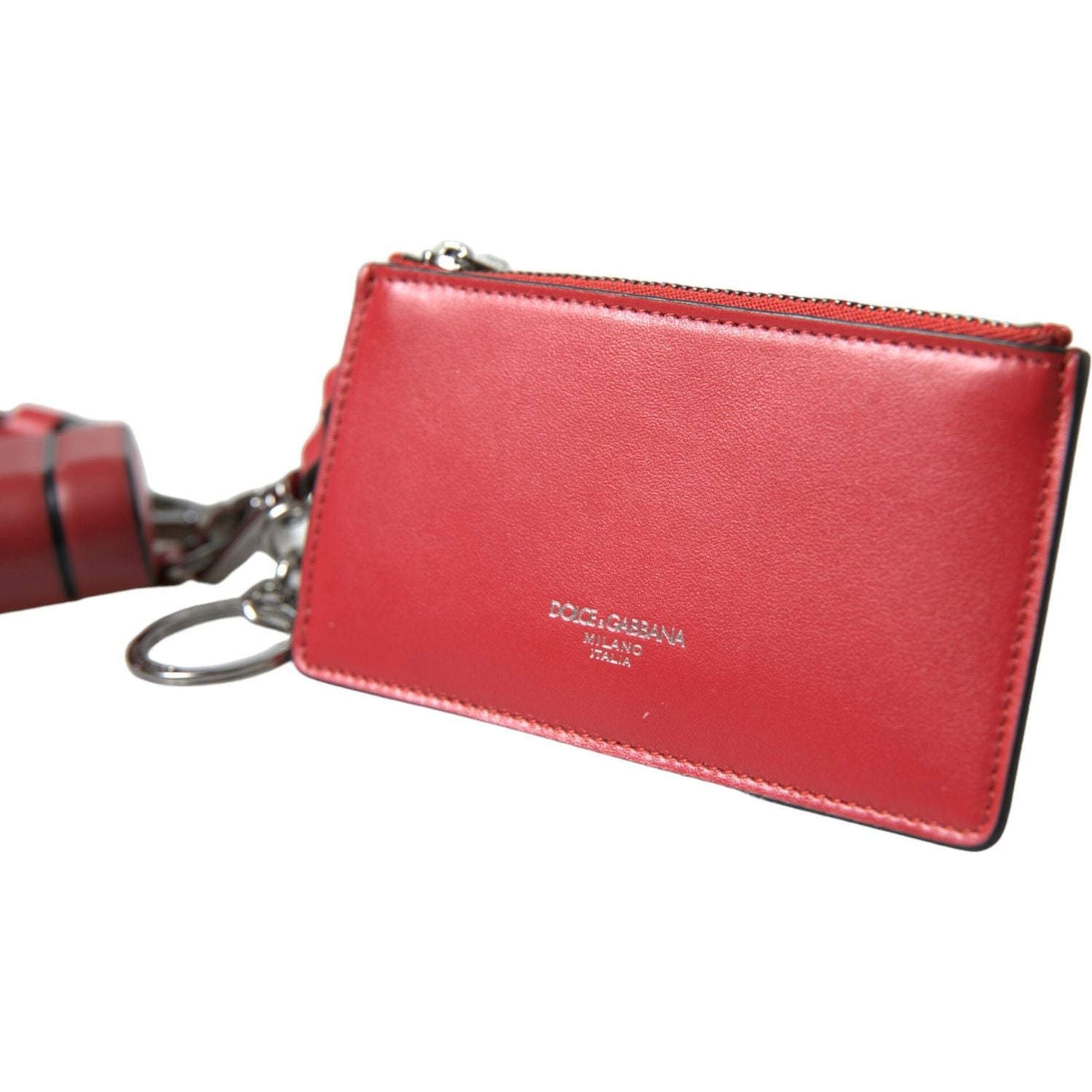 حافظة ايربودز جلدية حمراء أنيقة من دولتشي اند غابانا