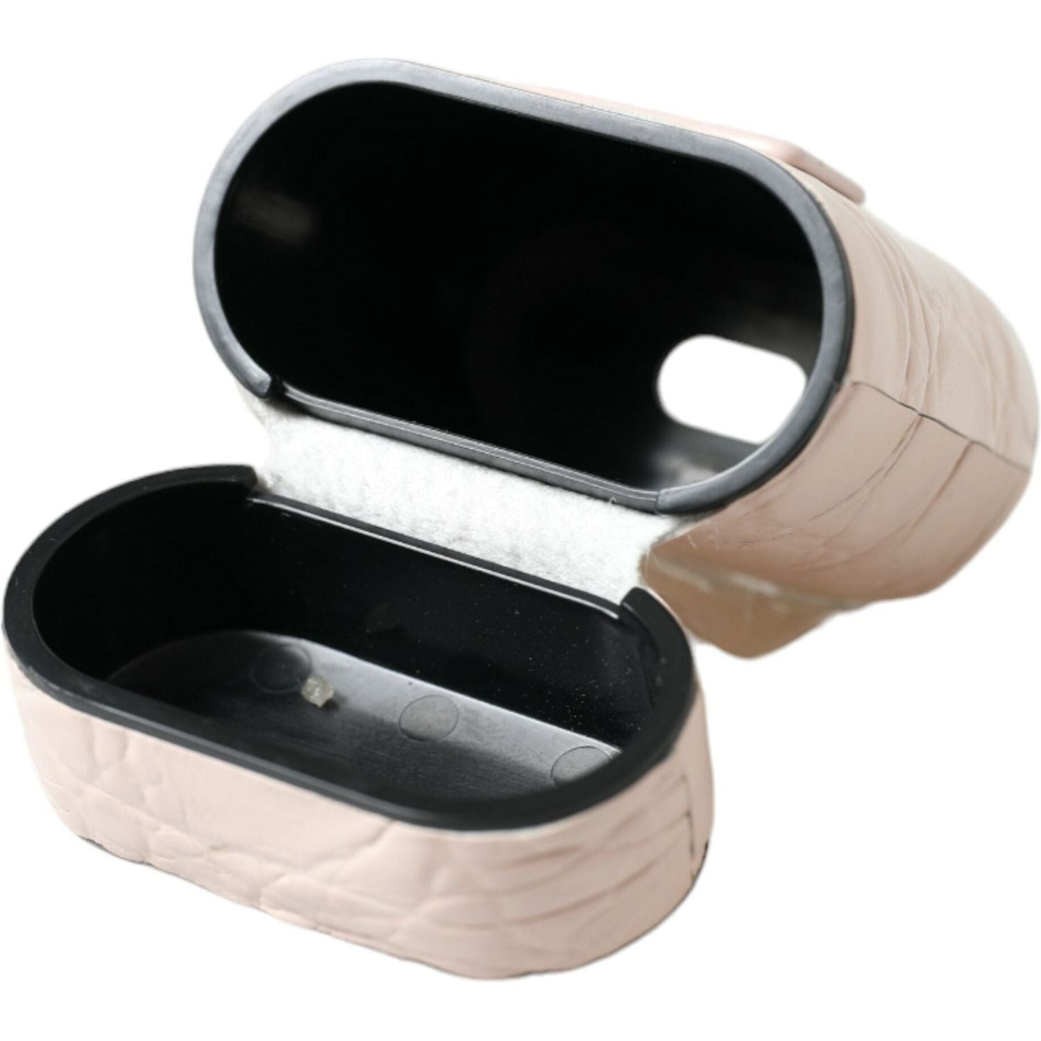 حافظة Airpod جلدية أنيقة باللون الوردي الفاتح من دولتشي آند غابانا