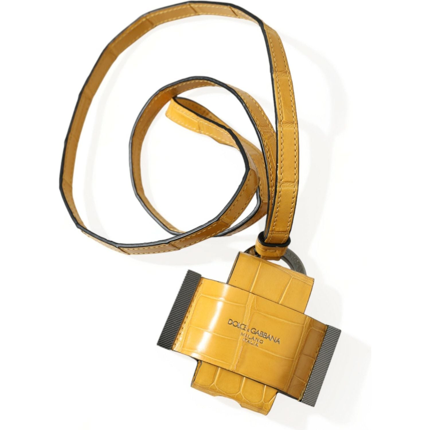 حامل مفاتيح من جلد التمساح الفاخر من دولتشي آند غابانا