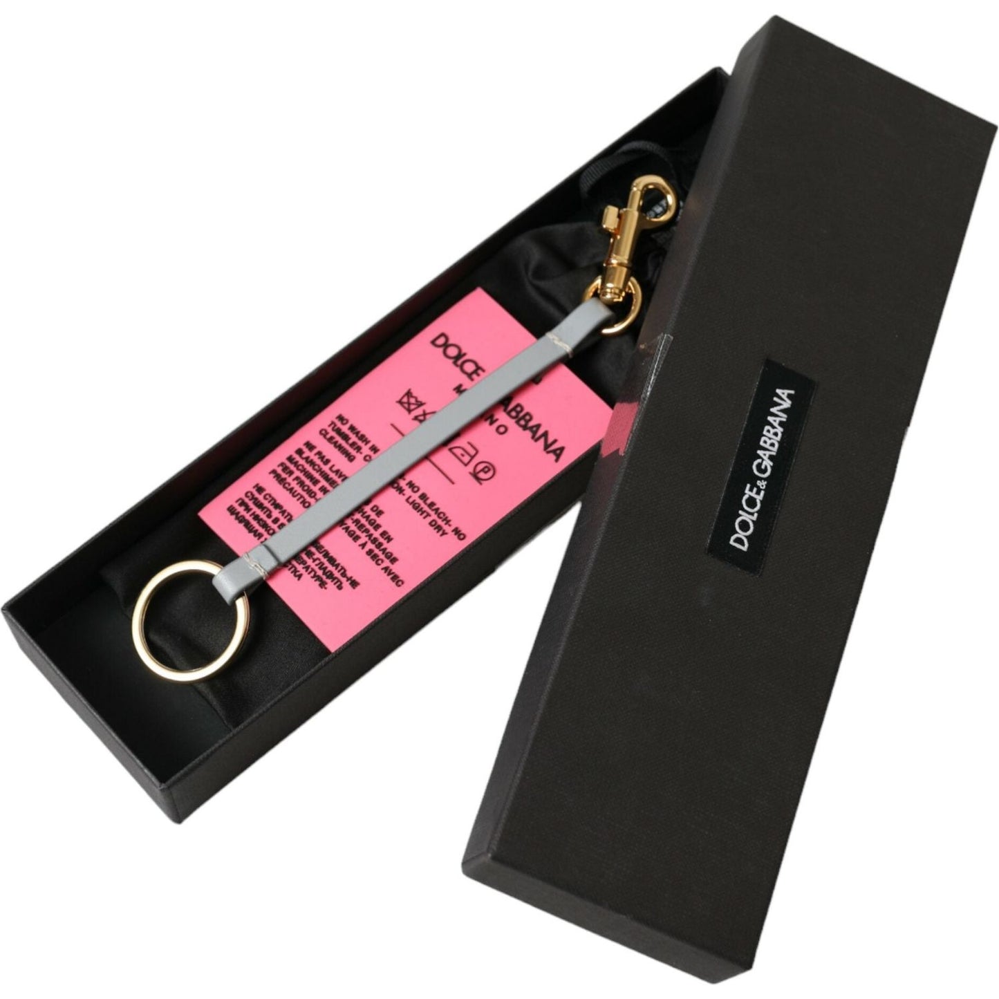 Dolce & Gabbana Chic Trifold Gold & Pink Key Holder Case Dolce & Gabbana