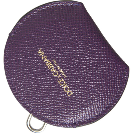 Dolce & Gabbana Elegant Purple Leather Mirror Holder Dolce & Gabbana