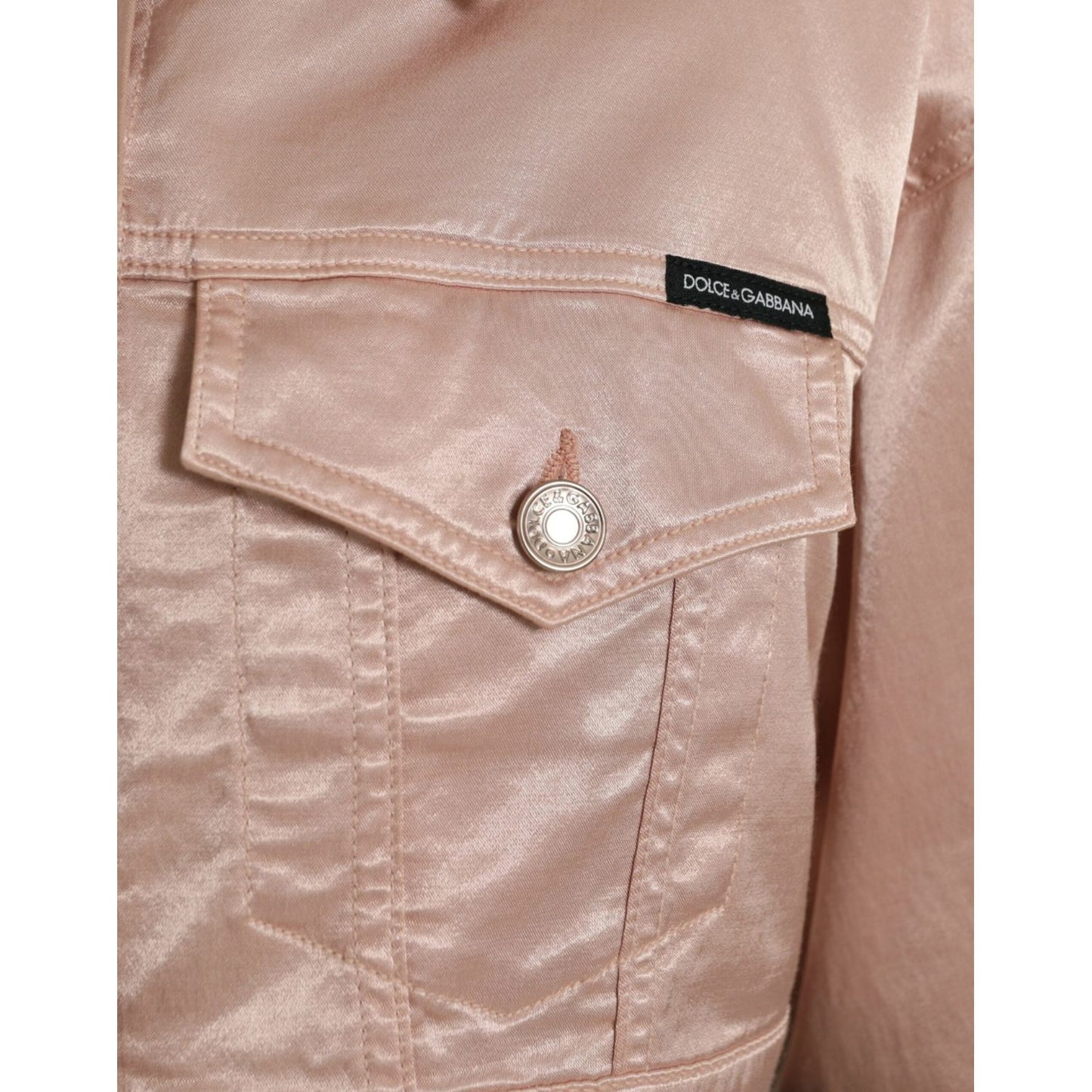 Dolce & Gabbana Elegant Pink Cropped Denim Jacket Dolce & Gabbana