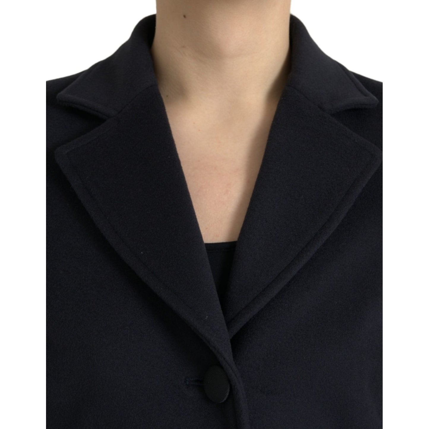 Dolce & Gabbana Elegant Virgin Wool Blend Black Blazer Dolce & Gabbana