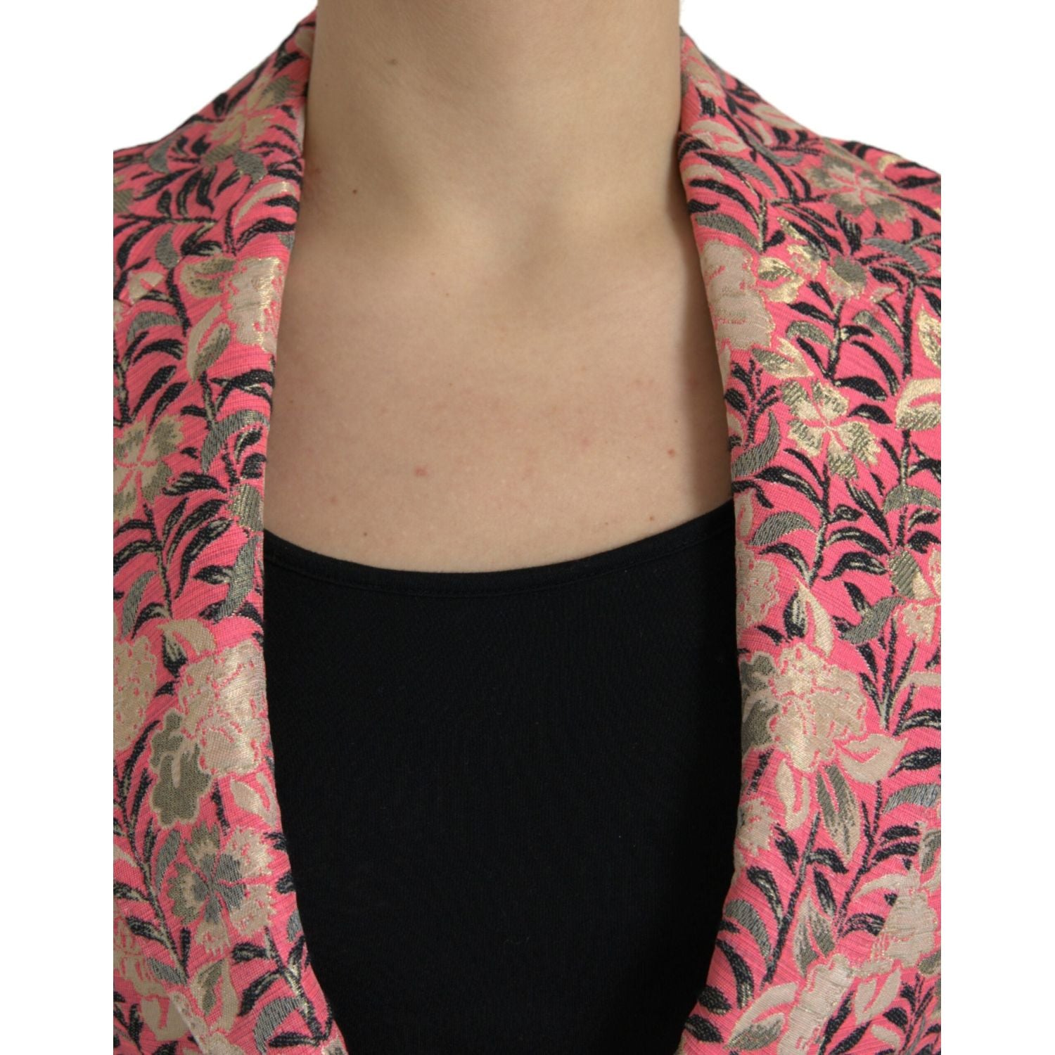 优雅粉色修身两件套西装