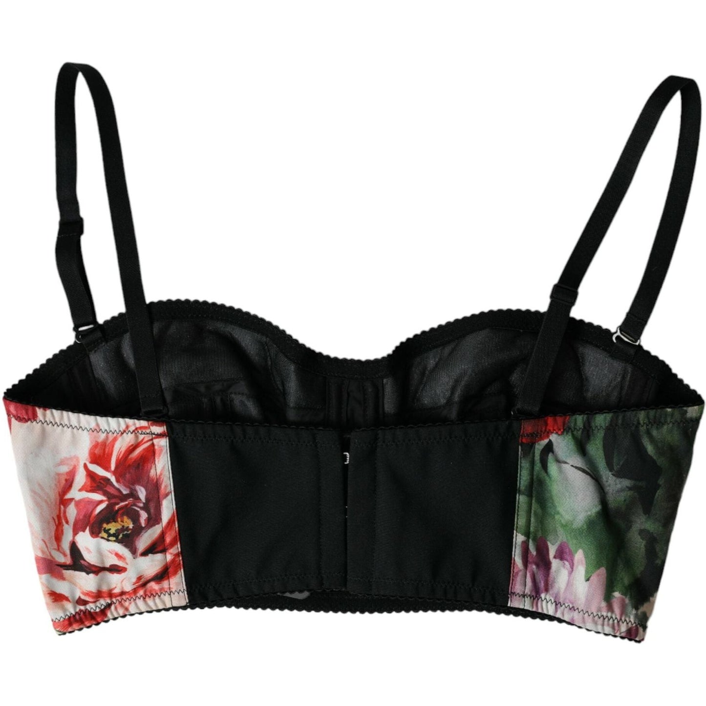 Dolce & Gabbana Multicolor Floral Bustier Crop Top Dolce & Gabbana