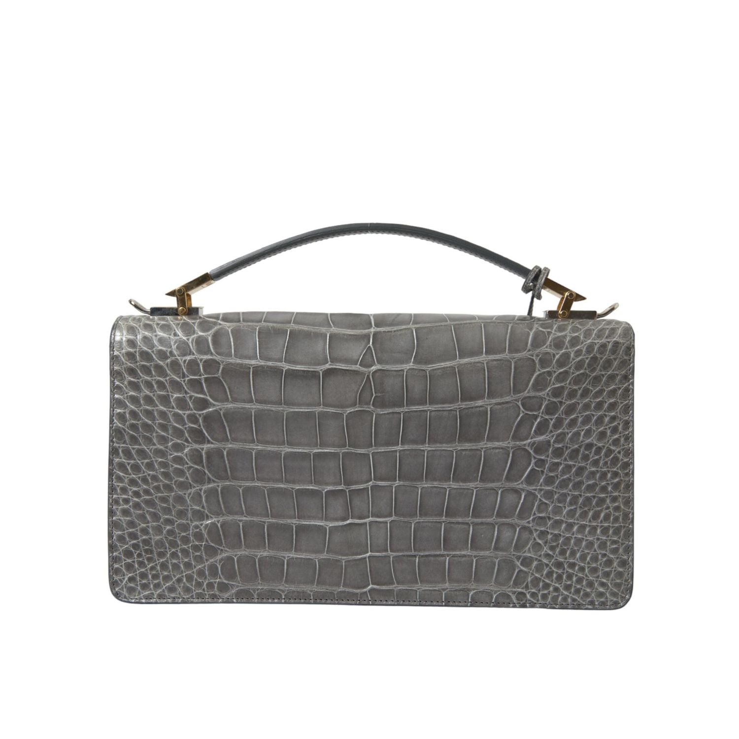 Balenciaga Gray Exotic Leather Medium Shoulder Hand Purse Bag