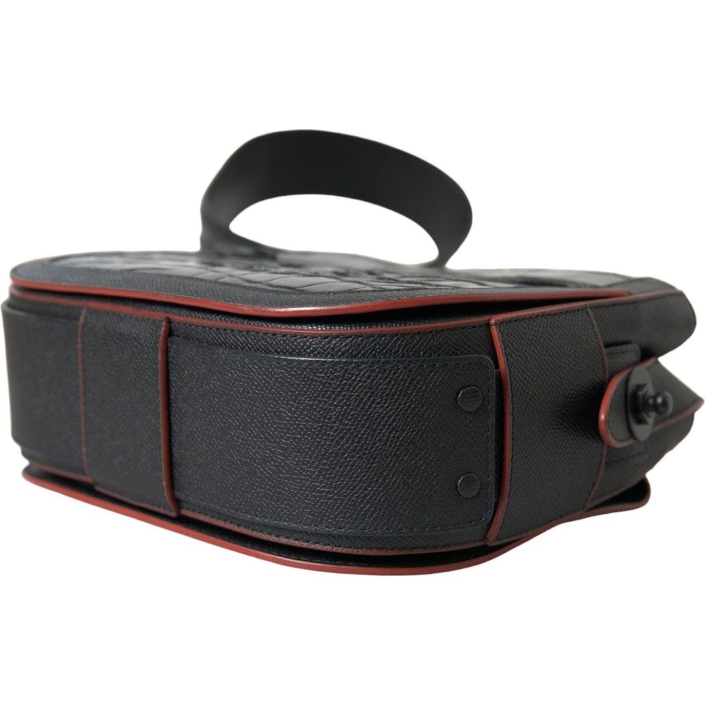 Balenciaga Black Exotic Leather Shoulder Crossbody Camera Bag