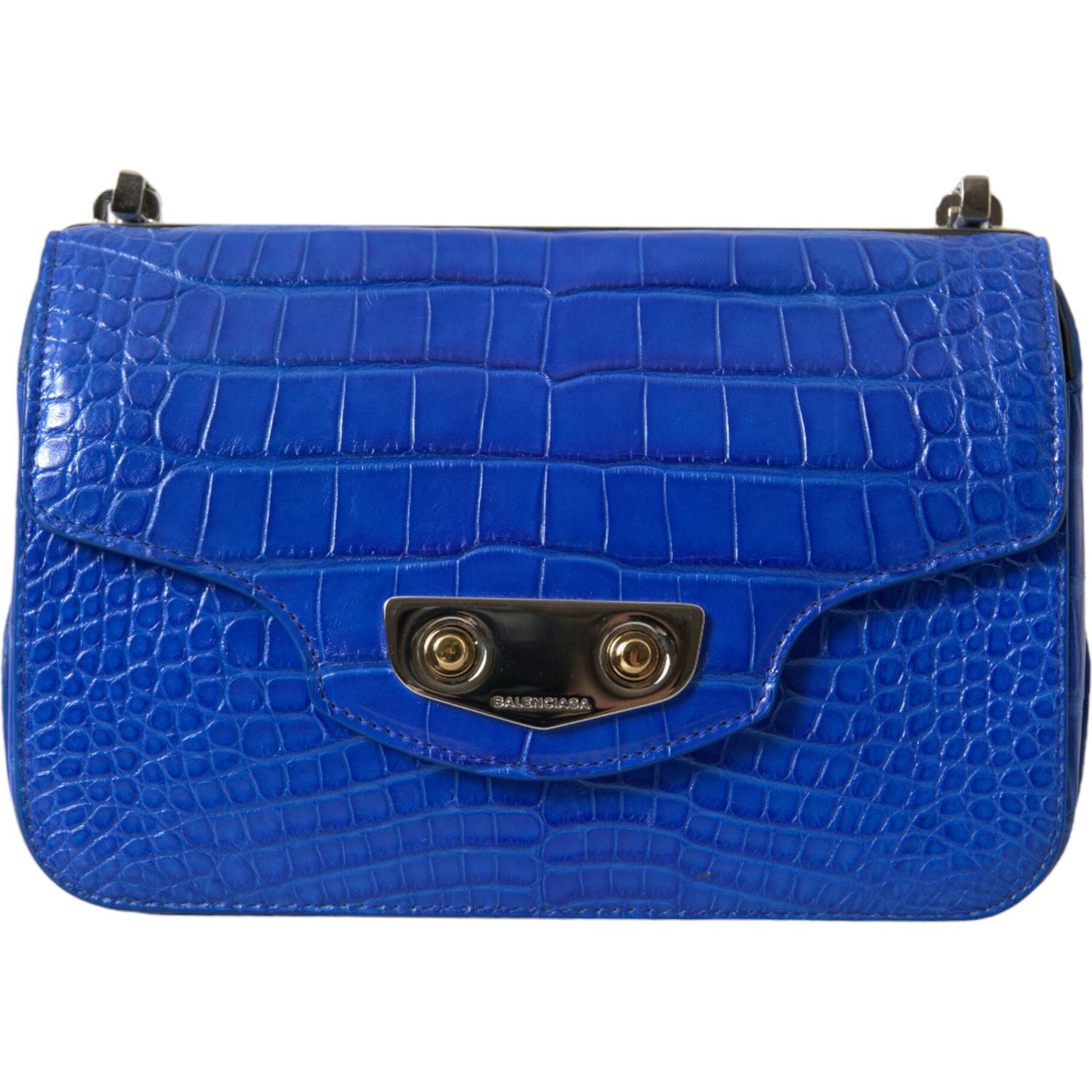 Balenciaga Blue Exotic Leather Neo Classic Purse Shoulder Handbag Bag