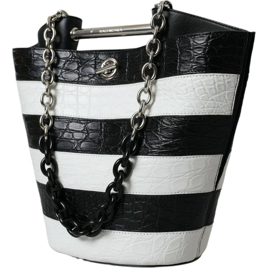 Balenciaga Chic Crocodile Leather Maxi Bucket Bag Balenciaga