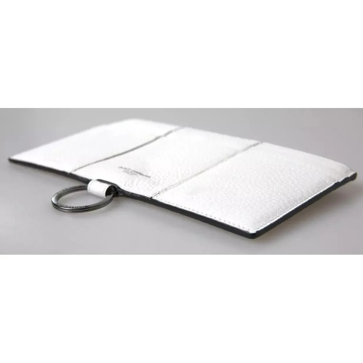 Dolce & Gabbana Elegant White Leather Crossbody Cardholder Dolce & Gabbana