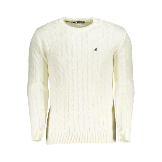 U.S. Grand Polo White Fabric Sweater U.S. Grand Polo