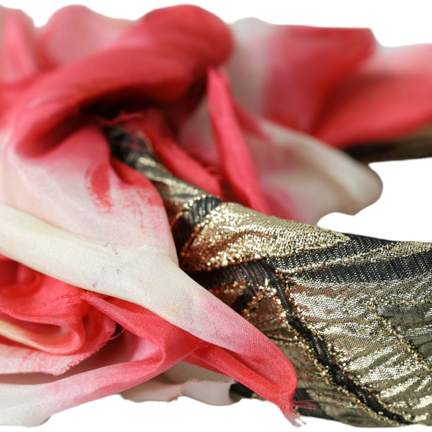 عصابة رأس نسائية من الحرير مزينة بالزهور متعددة الألوان من دولتشي آند غابانا