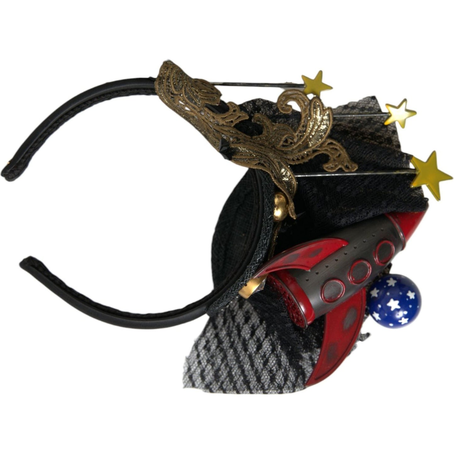 Dolce & Gabbana Multicolor Missile Rocket Crystal Stars Headband Diadem Dolce & Gabbana