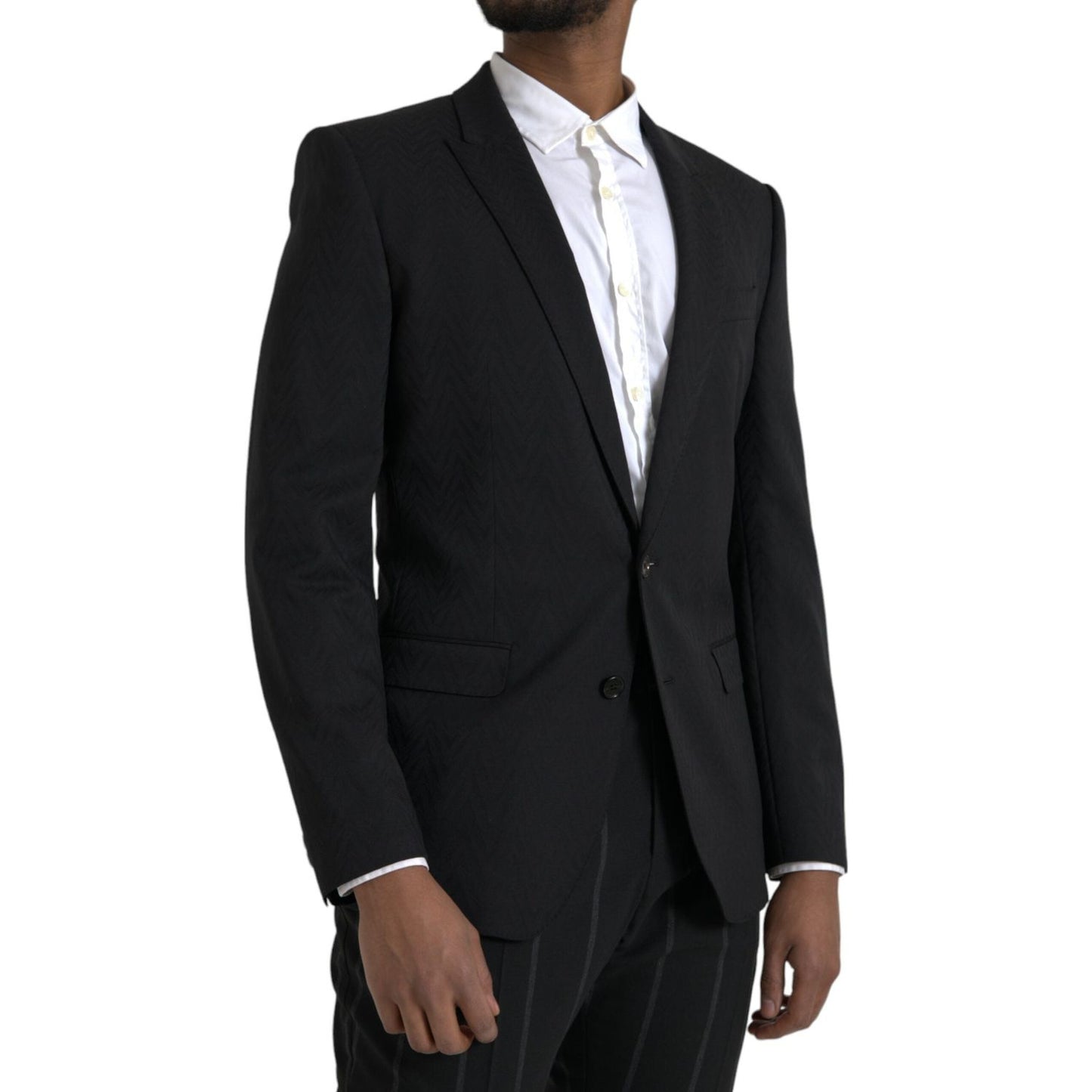 Dolce & Gabbana Black MARTINI Slim Fit Jacket Coat Blazer Dolce & Gabbana