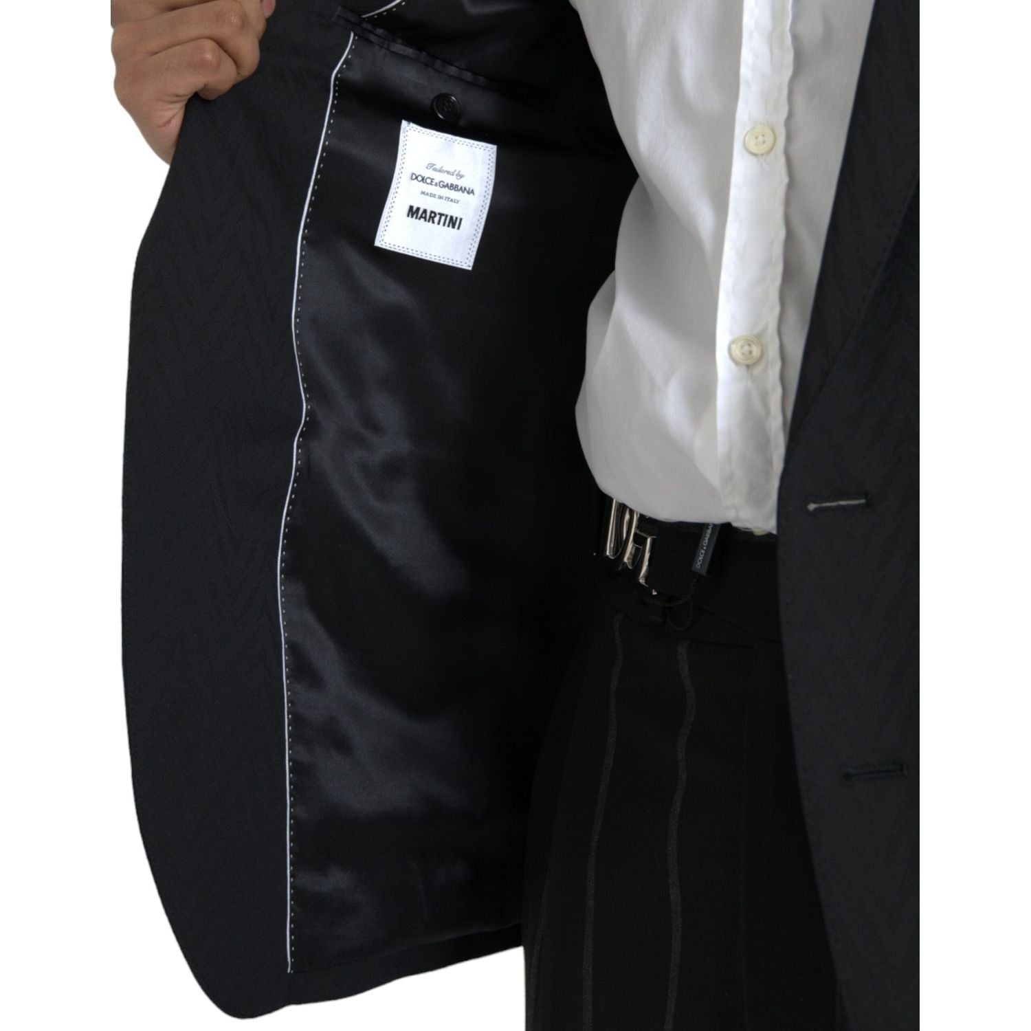 黑色 MARTINI 修身夹克外套