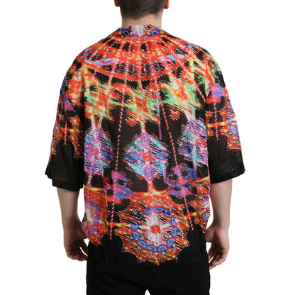 Dolce & Gabbana Multicolor Luminarie Print Cotton T-shirt