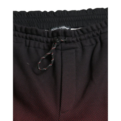 Dolce & Gabbana Red Leopard Print Cotton Bermuda Shorts