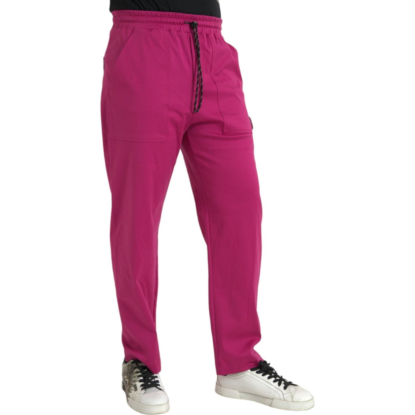 Dolce & Gabbana Pink Logo Cargo Cotton Jogger Sweatpants Pants Dolce & Gabbana