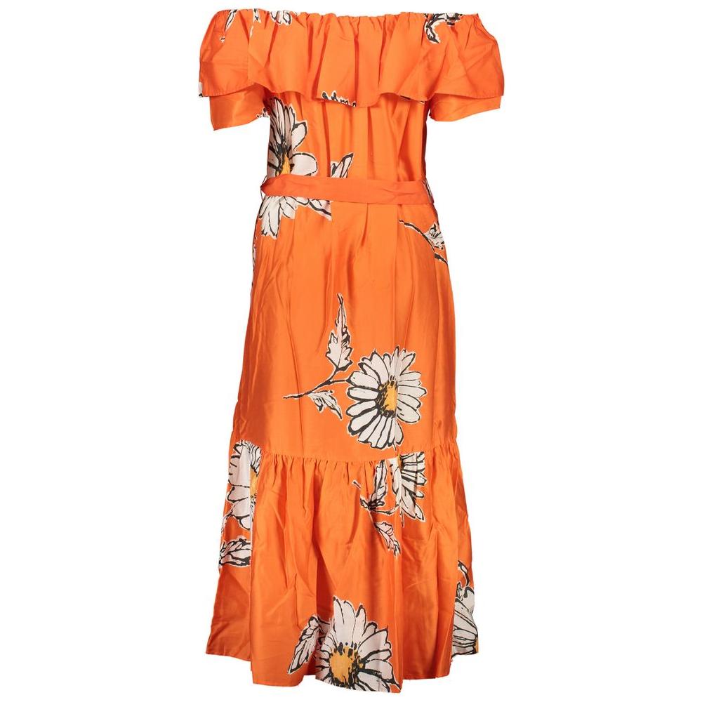 Desigual Orange Cotton Dress Desigual