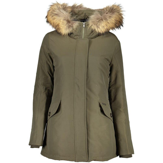 Woolrich Green Cotton Jackets & Coat