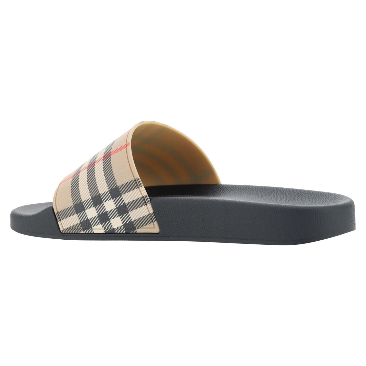 Burberry Brown Rubber Slides Sandals