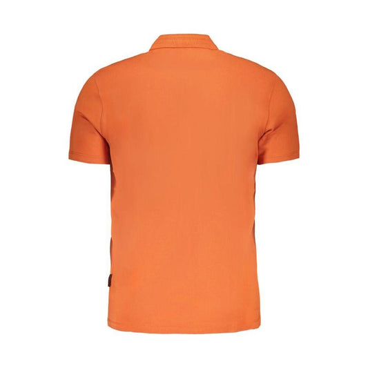 Napapijri Orange Cotton Polo Shirt Napapijri