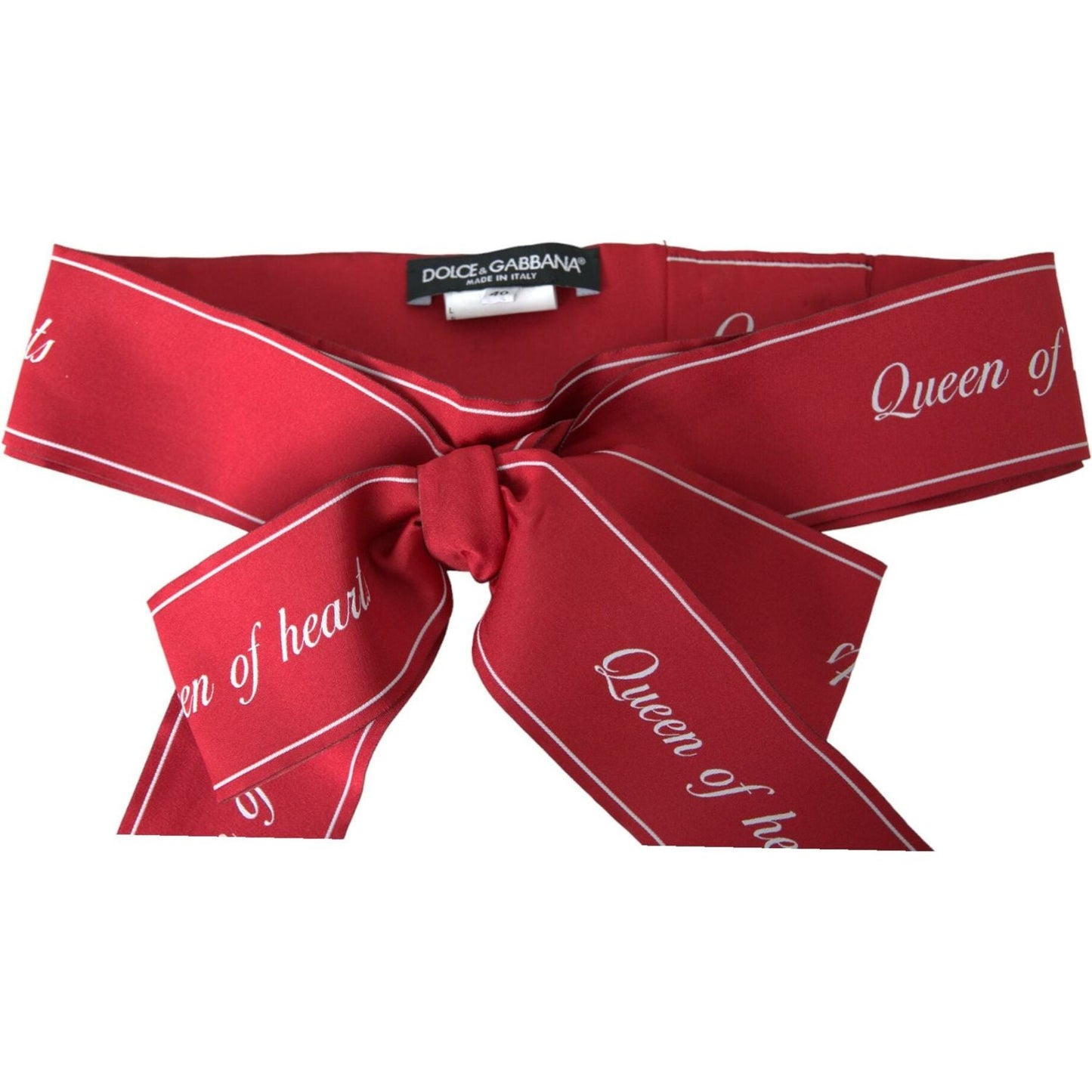 Dolce & Gabbana Red Polyester QUEEN OF HEARTS Belt Dolce & Gabbana