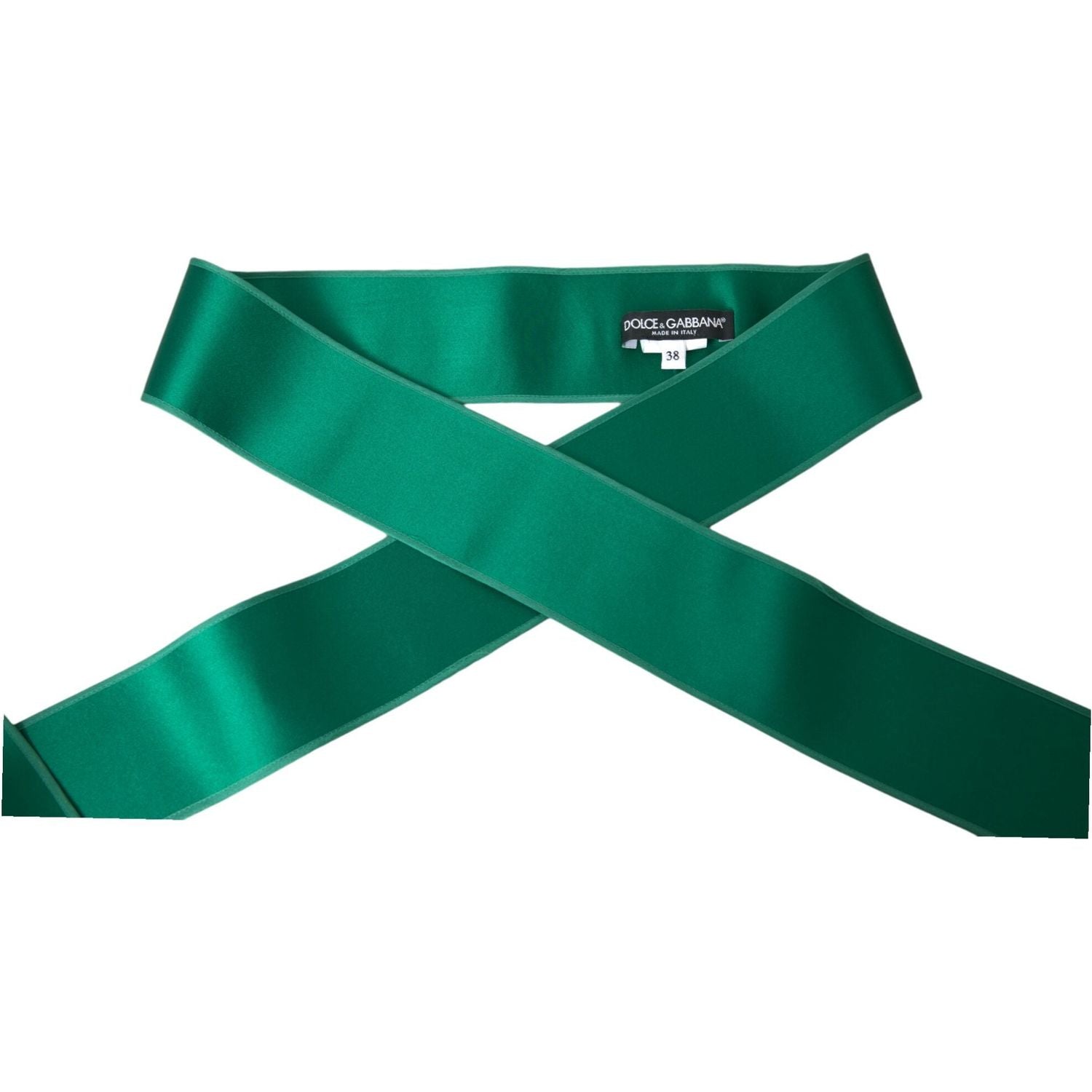حزام الخصر من الحرير والساتان الأخضر من دولتشي آند غابانا للنساء