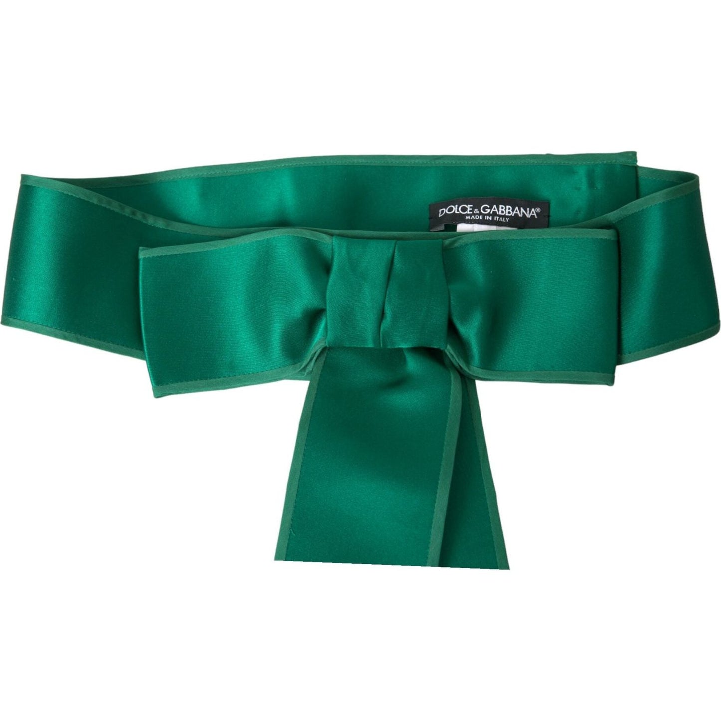 Dolce & Gabbana Green Silk Satin Waist Women Belt Dolce & Gabbana