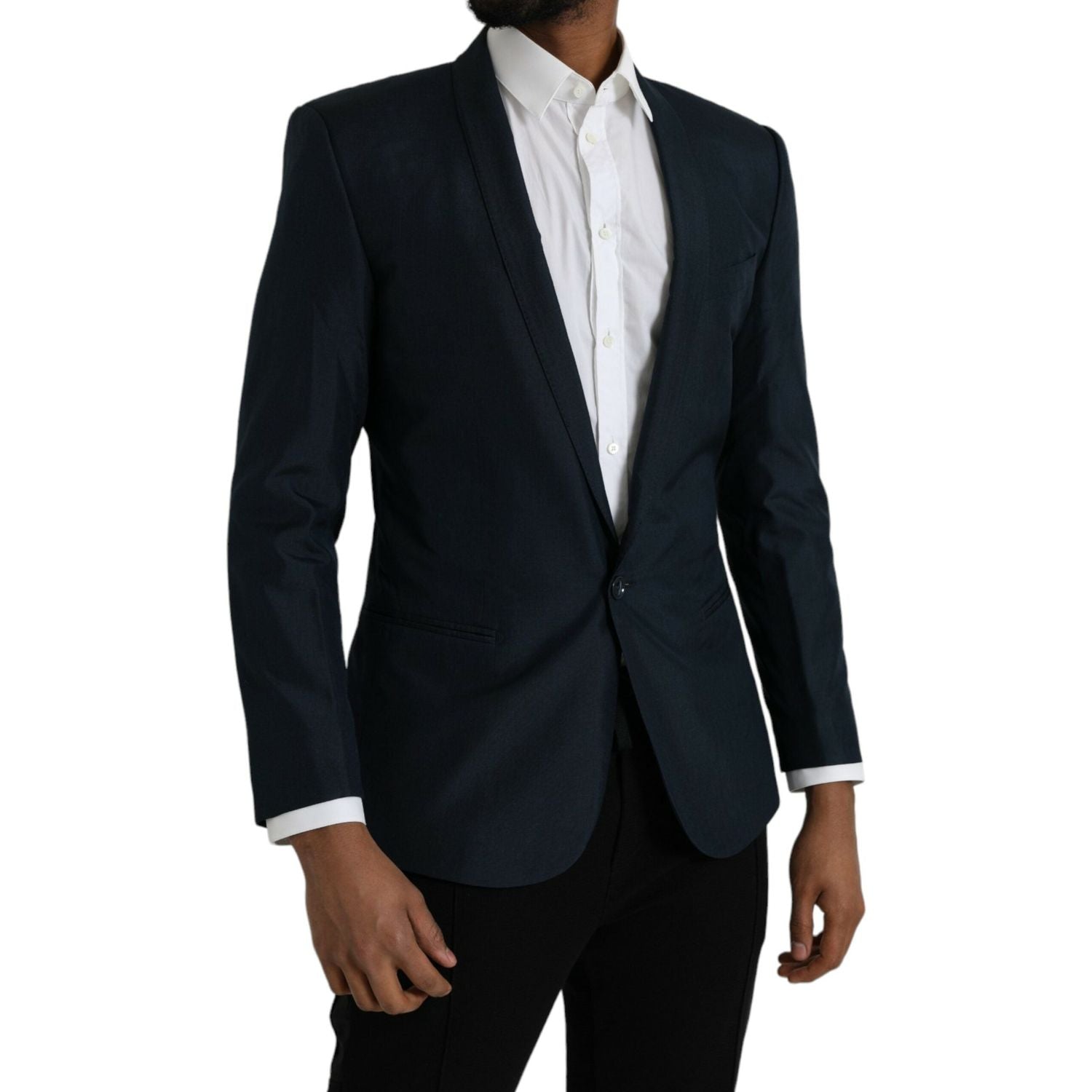 蓝色 GOLD 缺口单排扣大衣