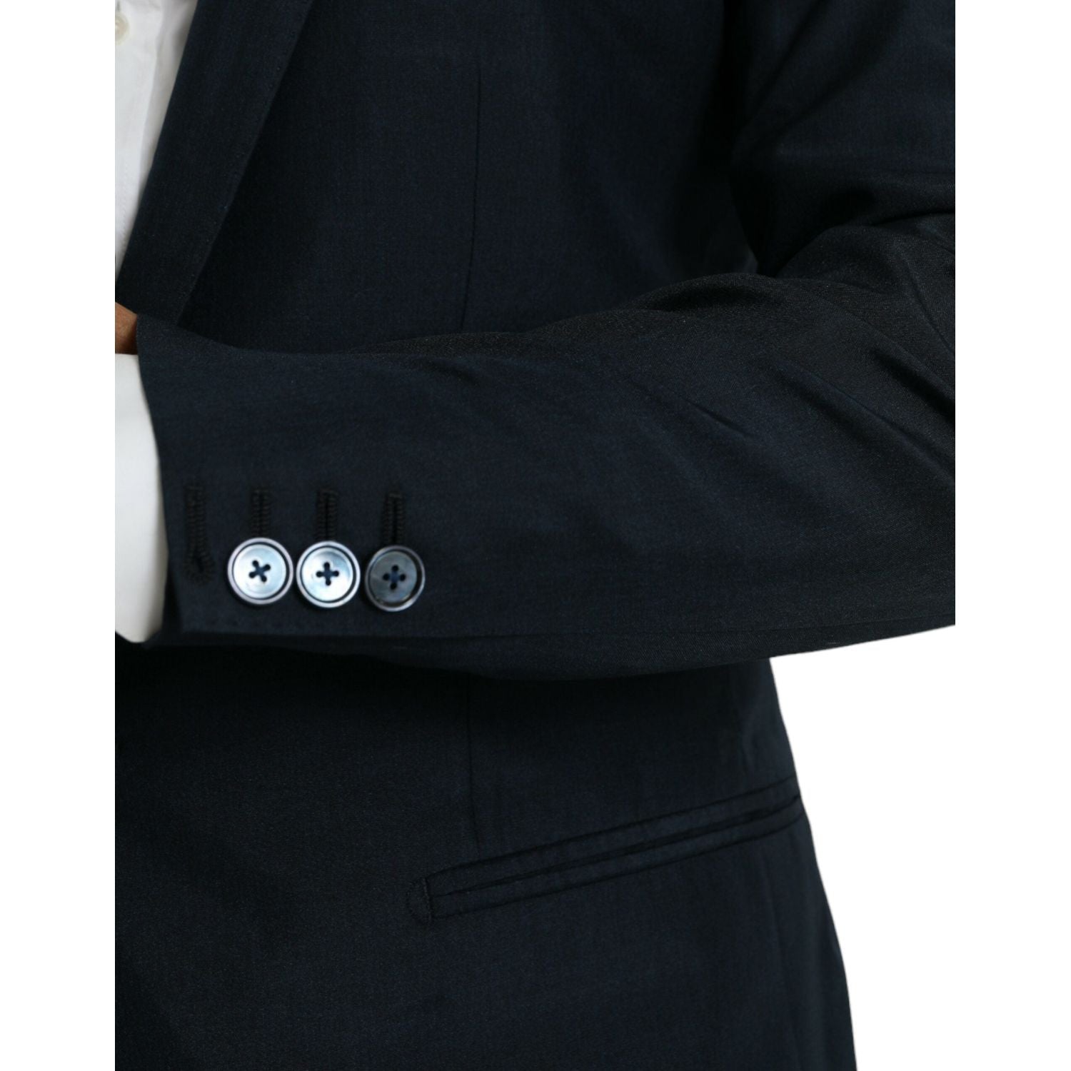 蓝色 GOLD 缺口单排扣大衣