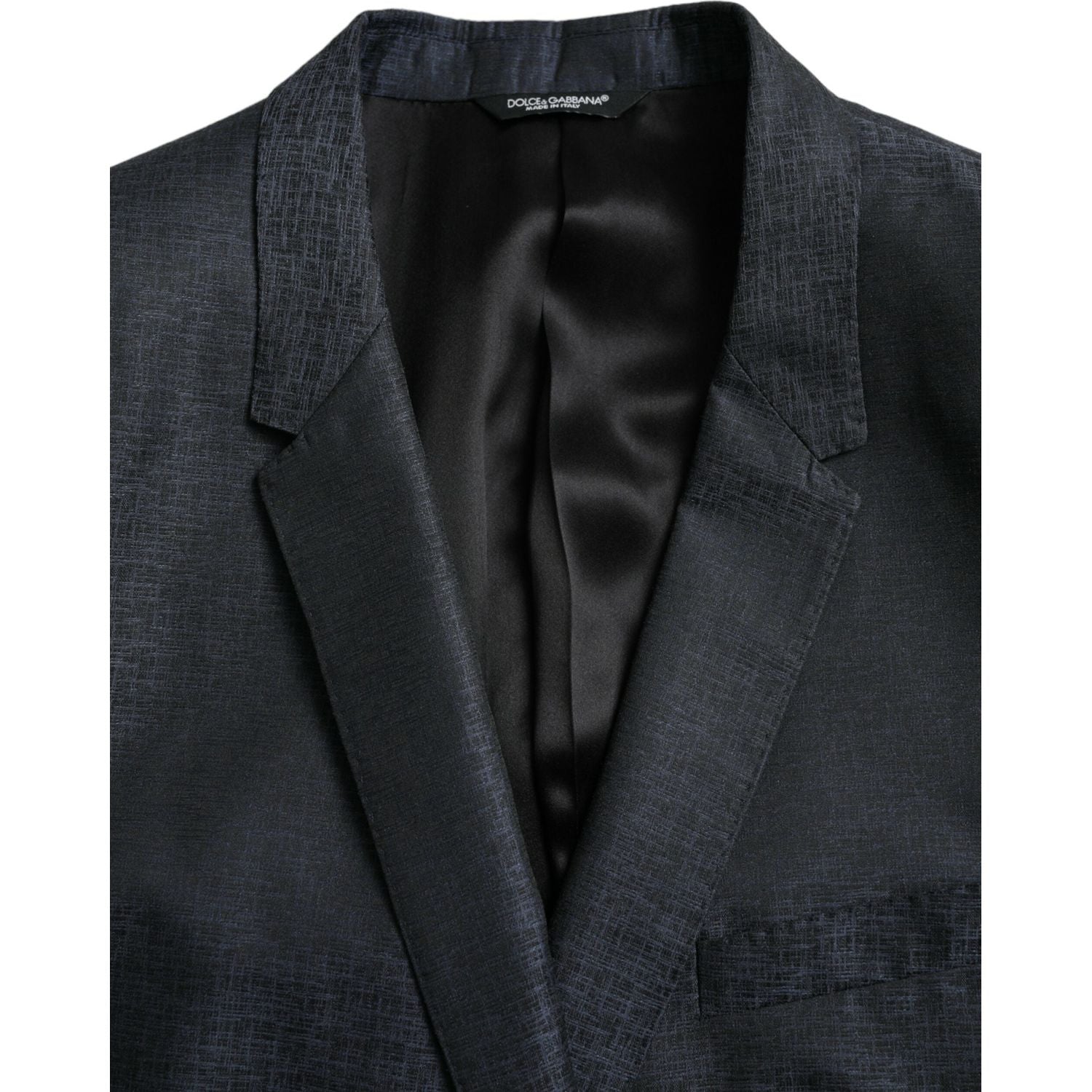 蓝色羊毛 GOLD 单排扣大衣