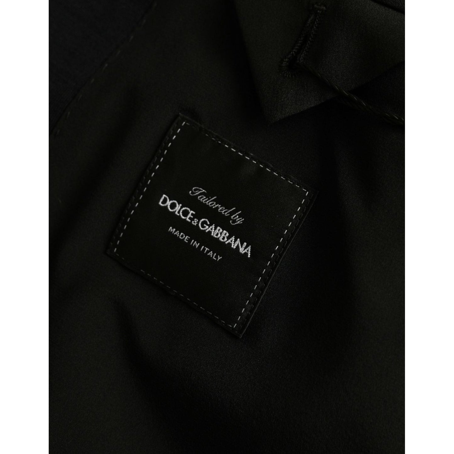 Dolce & Gabbana Black Wool Notch Single Breasted Coat Blazer