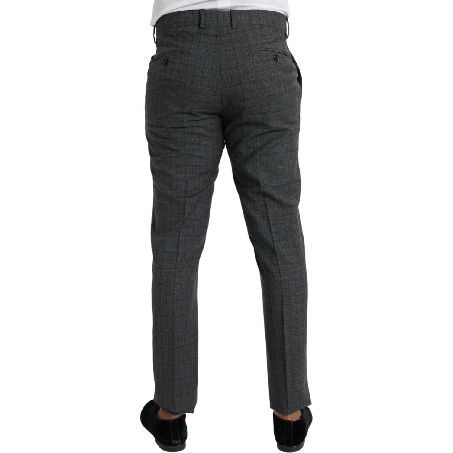 بدلة مارتيني رسمية من دولتشي آند غابانا مكونة من قطعتين من الصوف المنقوش باللون الرمادي