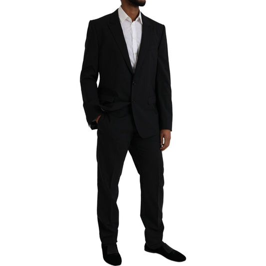 Dolce & Gabbana Black MARTINI Wool Formal 2 Piece Suit