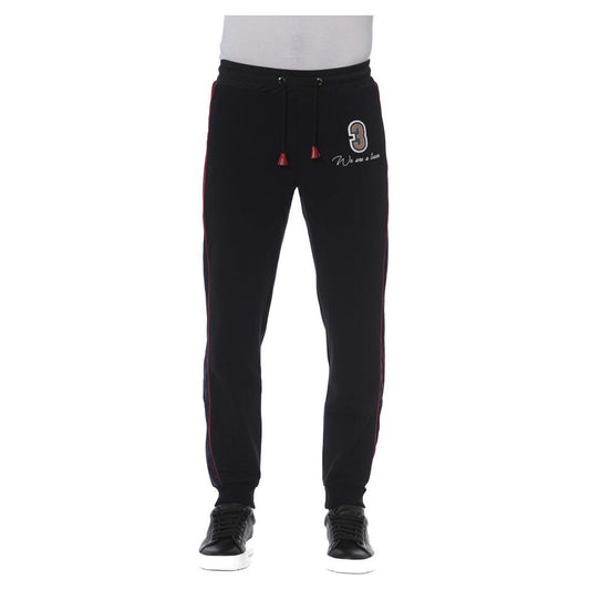Trussardi Black Cotton Men Sports Pants