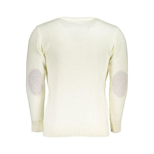 U.S. Grand Polo White Fabric Sweater U.S. Grand Polo