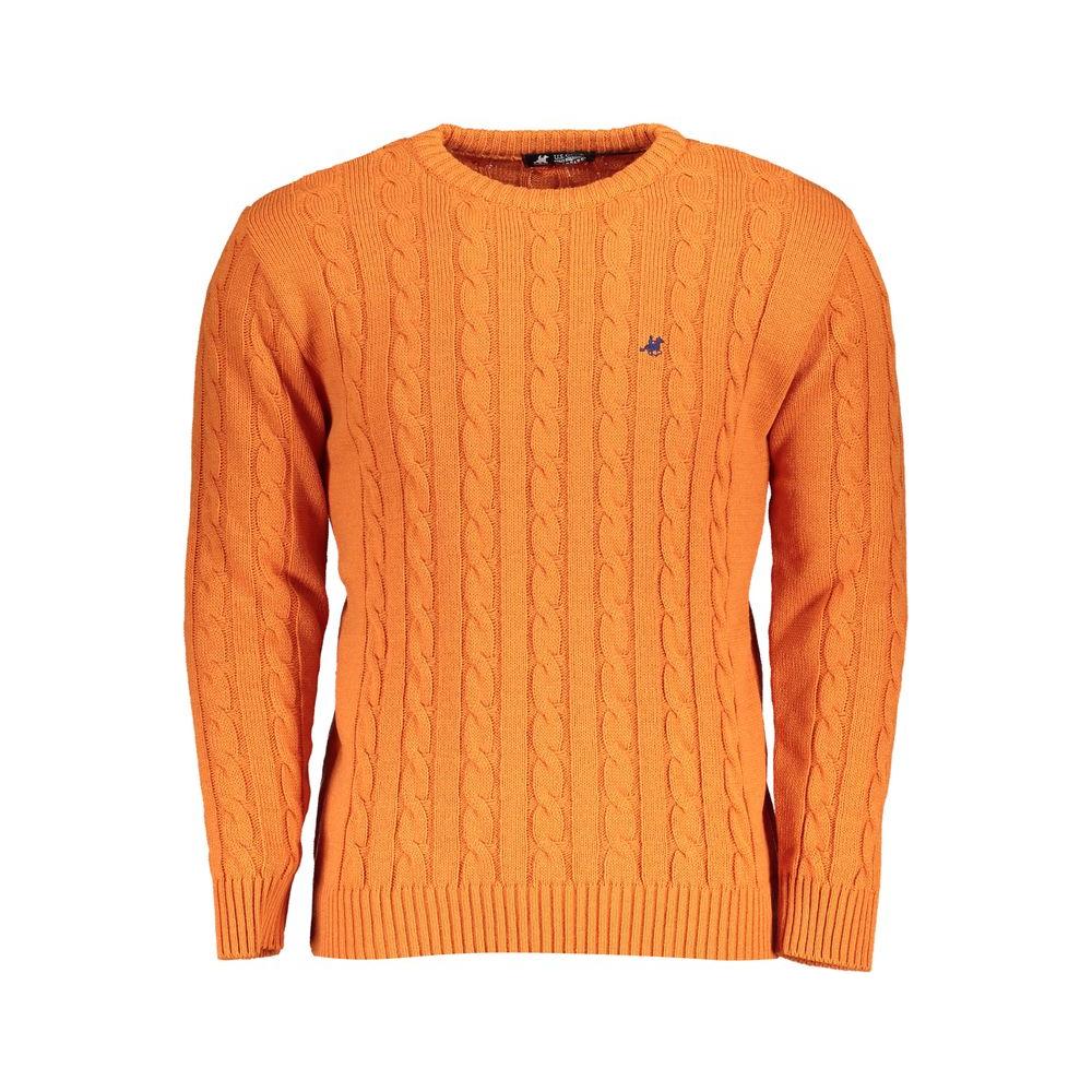 U.S. Grand Polo Orange Fabric Sweater U.S. Grand Polo