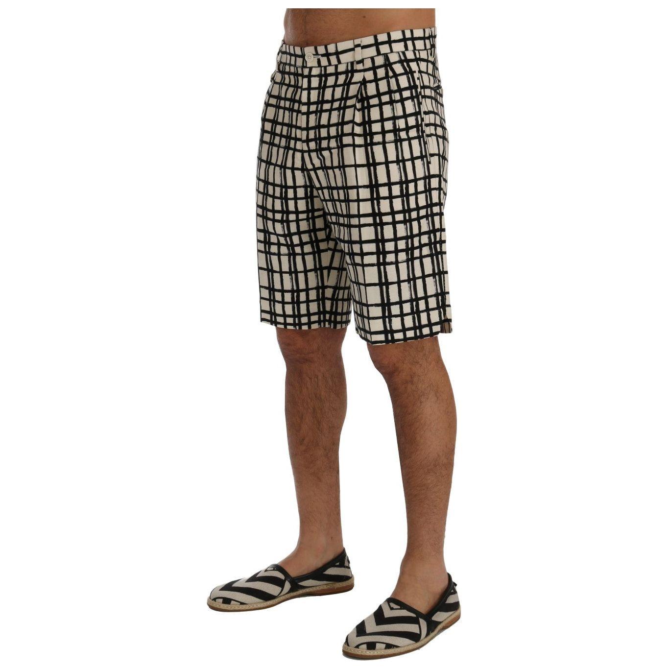 Dolce & Gabbana Elegant Striped Cotton-Linen Shorts Dolce & Gabbana