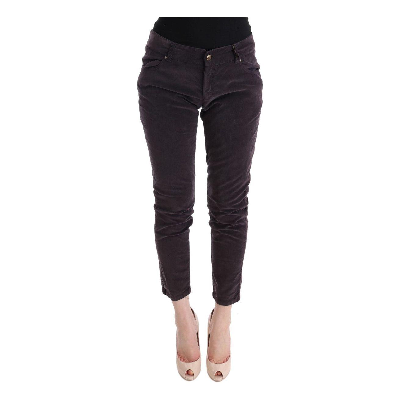 Ermanno Scervino Chic Brown Capri Cropped Cotton Pants Ermanno Scervino